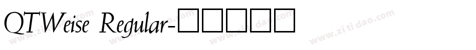 QTWeise Regular字体转换